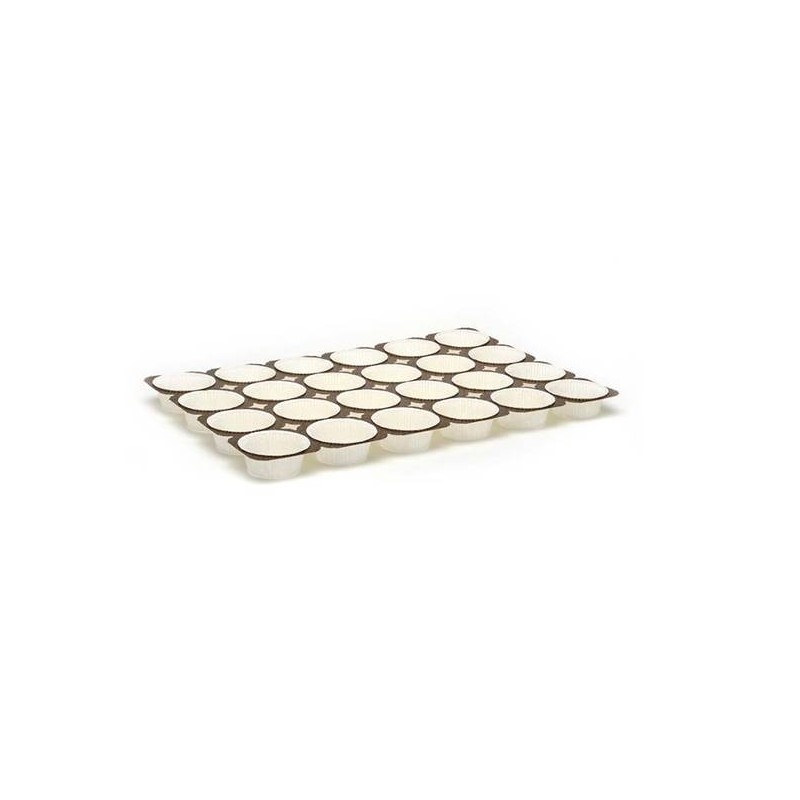 MUFFIN TRAY 24pz 50gr 6x4 BIANCO