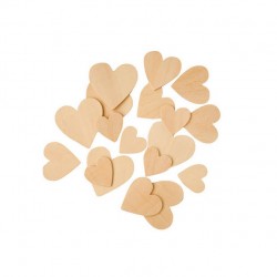 CUORI IN LEGNO ømm30/40/50 100pz ASSORTITI