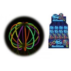 BRACCIALETTI FLUORESCENTI GLOW TUBO 50pz