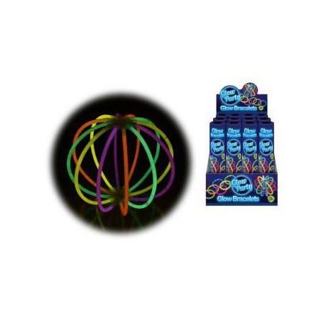BRACCIALETTI FLUORESCENTI GLOW TUBO 50pz