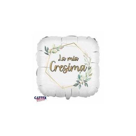 PALLONE MYLAR QUAFDRATO LA MIA CRESIMA 18 45 cm