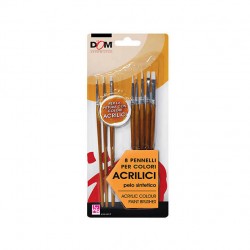 SET PENNELLI "START" SINTETICI MANICO CORTO PER ACRILICO 8pz