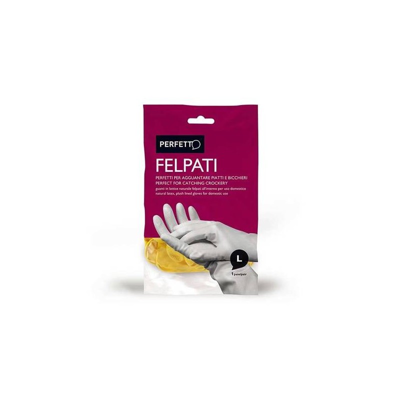 GUANTI FELPATI GIALLI PERFETTO MIS.L