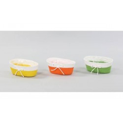 CESTO OVALE GIALLO 26x15xh11cm 1pz
