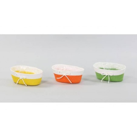 CESTO OVALE GIALLO 26x15xh11cm 1pz