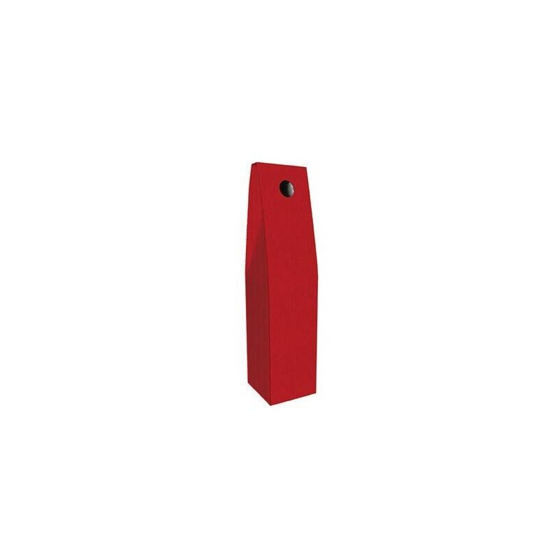 SCATOLA PORTA 1 BOTTIGLIA STICK 9x9x38cm ROSSO LISCIA
