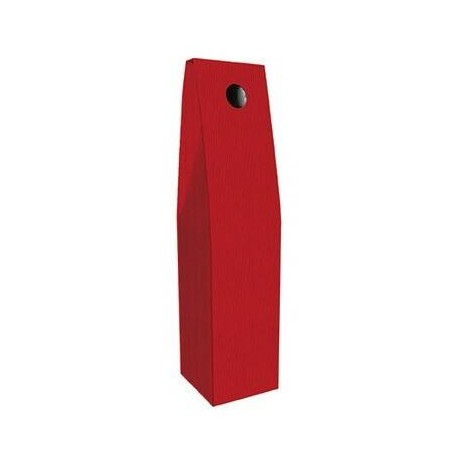 SCATOLA PORTA 1 BOTTIGLIA STICK 9x9x38cm ROSSO LISCIA