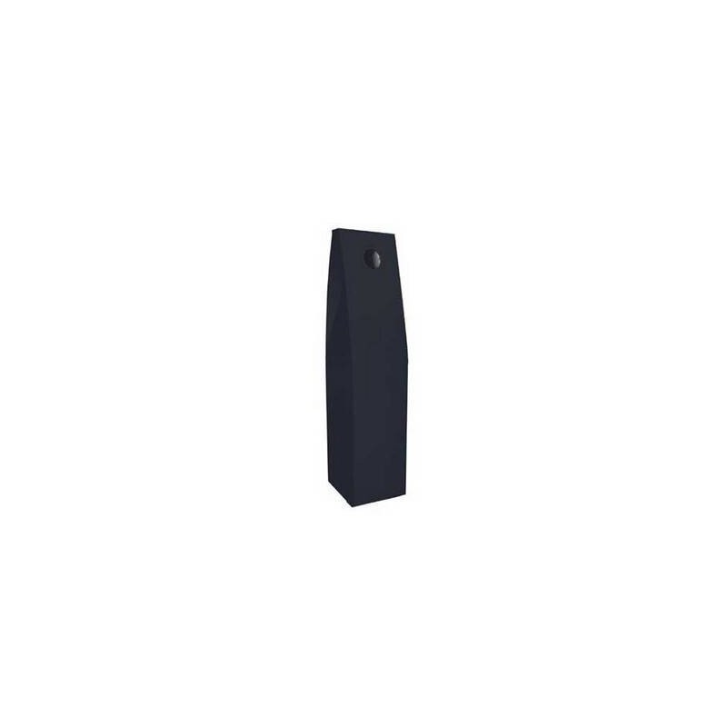 SCATOLA PORTA 1 BOTTIGLIA STICK 9x9x38cm NERO LISCIA