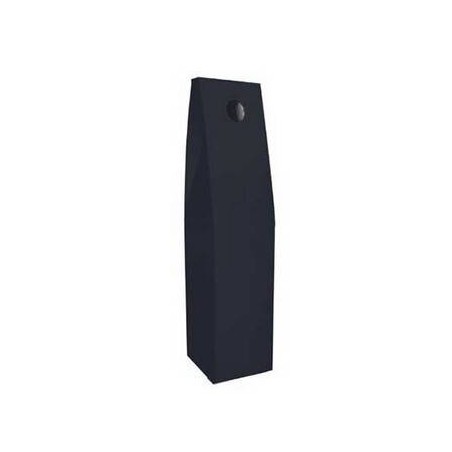 SCATOLA PORTA 1 BOTTIGLIA STICK 9x9x38cm NERO LISCIA
