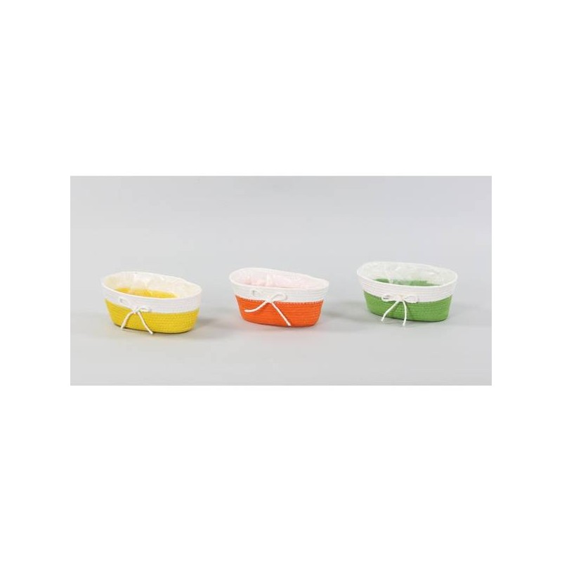 CESTO OVALE ARANCIO 26x15xh11cm 1pz
