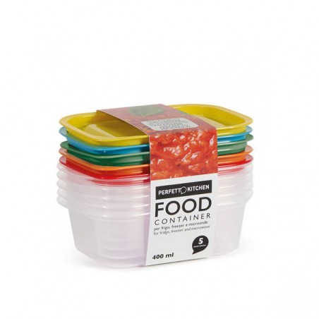 CONTENITORE ALIMENTARE 16,4x11,1x5,1 400ml 5pz