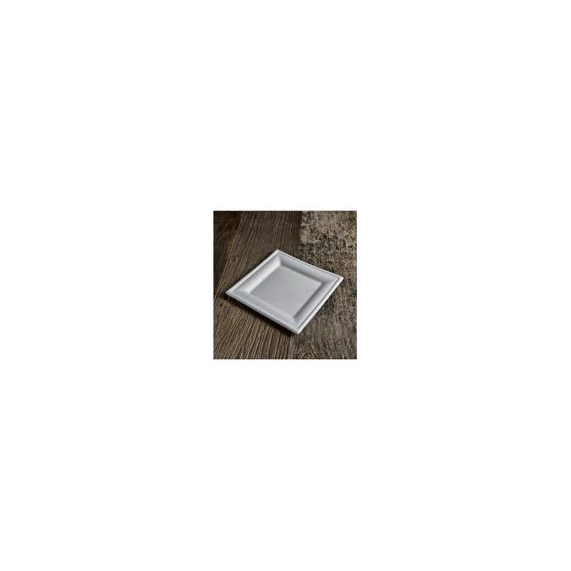 PIATTI QUADRATI POLPA 15x15cm BIO COMPOSTABILI 50pz USOBIO