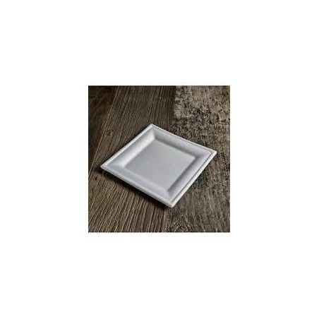 PIATTI QUADRATI POLPA 15x15cm BIO COMPOSTABILI 50pz USOBIO