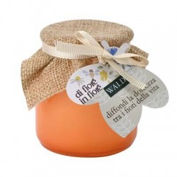 CANDELA VETRO ARANCIO ø7x7,5cm - FRUTTI ROSSI