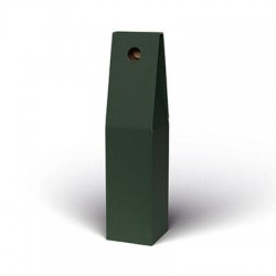 SCATOLA PORTA 1 BOTTIGLIA STICK 9x9x38cm VERDE LISCIA