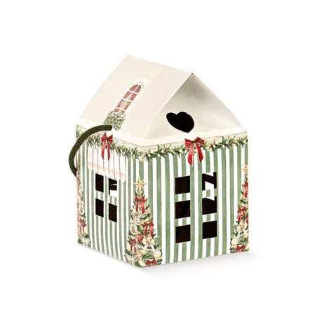 CASETTA C/CORDINI 12x12x11cm MARKET VERDE