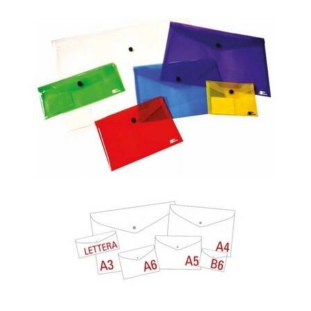 BUSTE C/BOTTONE A5 MY DESK 18x25cm COLOR