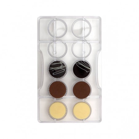 STAMPO POLICARBONATO TONDO LISCIO E ZIGRINATO 10 CAVITà