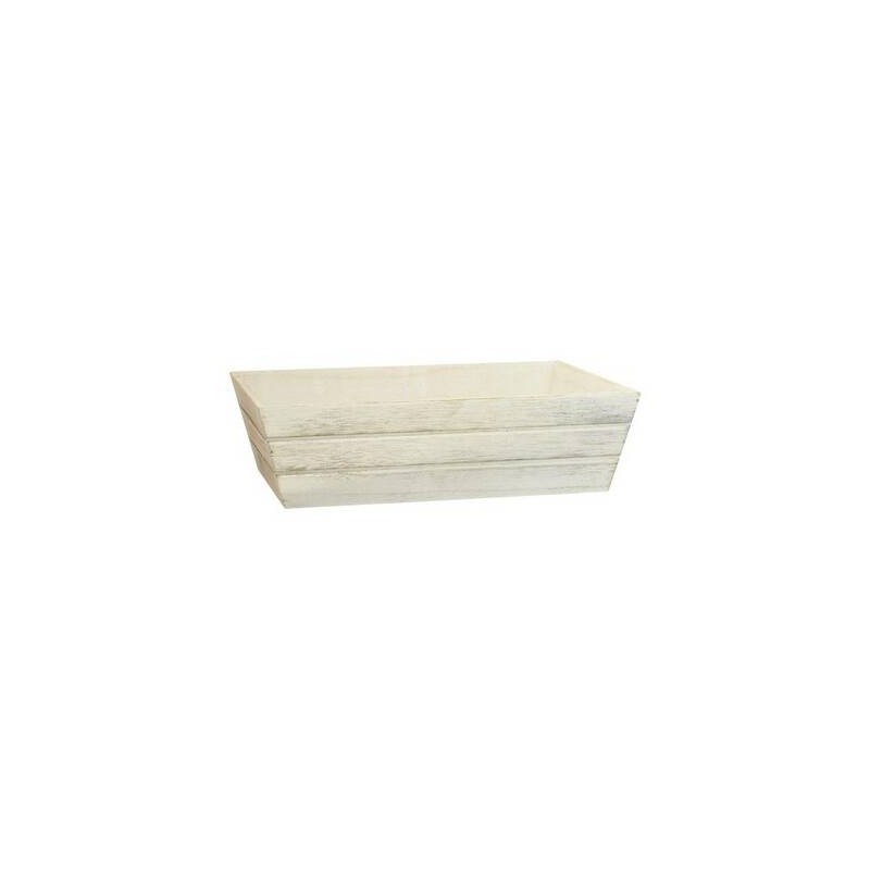 VASCHETTA LEGNO SHABBY 36x26x10,5cm CASL2449