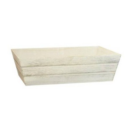 VASCHETTA LEGNO SHABBY 36x26x10,5cm CASL2449