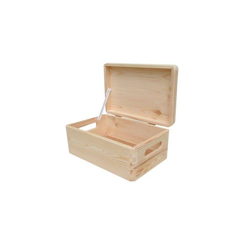 BAULETTO LEGNO NATURALE C/COP 30x20x14cm CASL2187