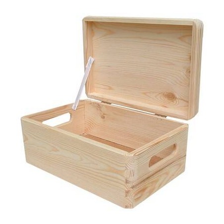 BAULETTO LEGNO NATURALE C/COP 30x20x14cm CASL2187
