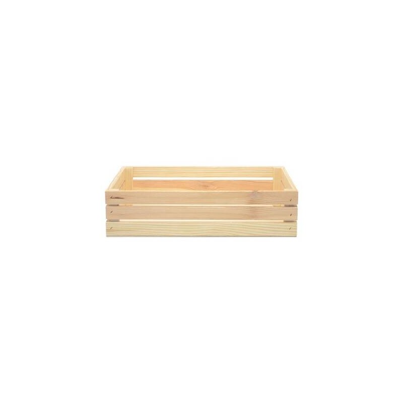 CASSETTA LEGNO EU NATURAL 3 LISTELLI 40x30x10cm CASL2683