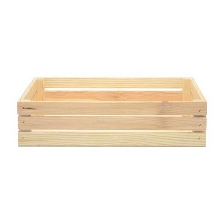 CASSETTA LEGNO EU NATURAL 3 LISTELLI 40x30x10cm CASL2683