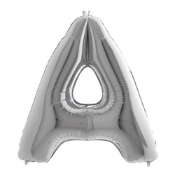 PALLONE MYLAR LETTERA A 40" 102cm SILVER