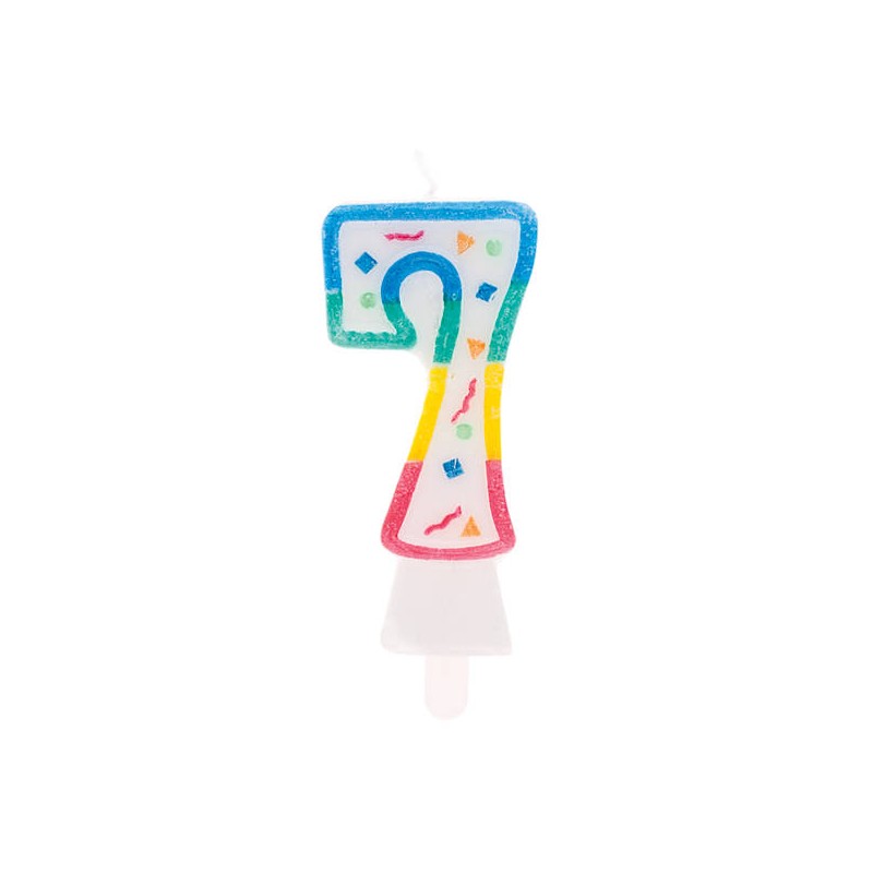 CANDELA NUMERO ARLECCHINO N°7