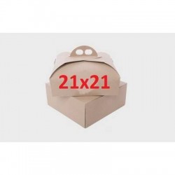 SCATOLA PORTA TORTA QUADRATA MIS.21x21x7 ECOLIFE