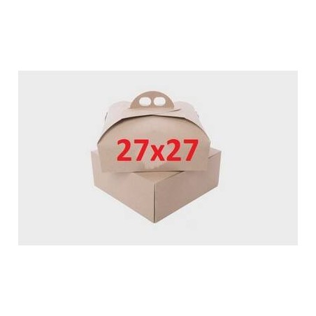 SCATOLA PORTA TORTA QUADRATA MIS.27x27x7 ECOLIFE