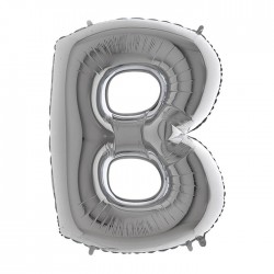 PALLONE MYLAR LETTERA B 40" 102cm SILVER