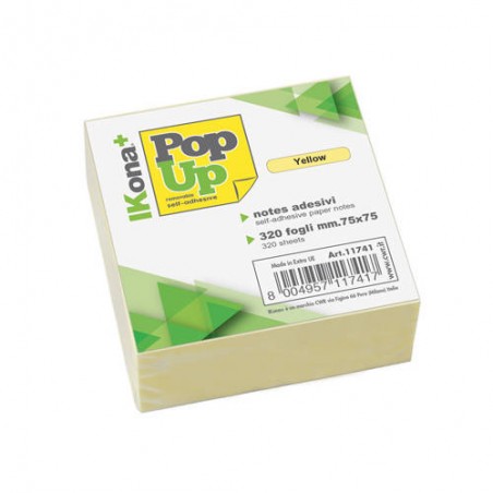 POP-UP NOTES 75x75mm CUBO 320fg GIALLI