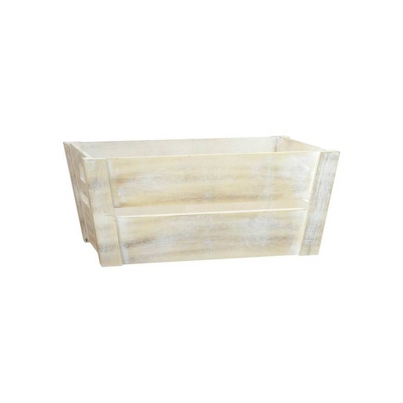 CASSETTA LEGNO BIANCO ANTICATO 36x26x16cm CASL2448