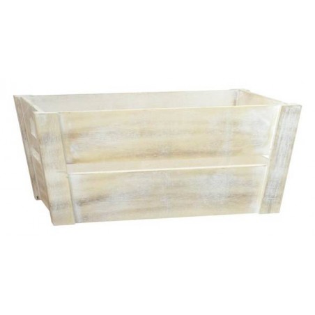 CASSETTA LEGNO BIANCO ANTICATO 36x26x16cm CASL2448