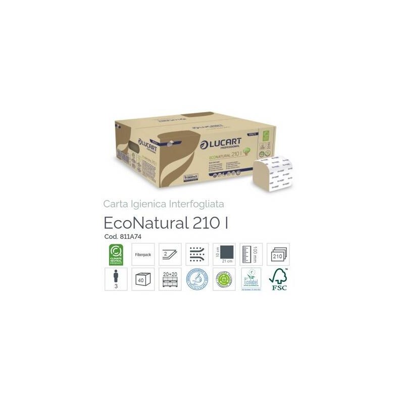 IGIENICA INTERFOGLIATA ECO NATURAL 210 8400fg (40x210) LUCART