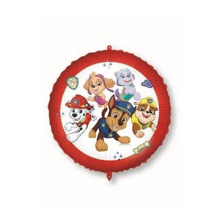 PALLONE MYLAR PAW PATROL & FRIENDS TONDO 18 43cm C/FILO E PESETTO