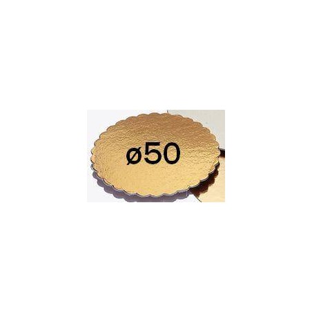 DISCO CARTONE KAPPATO ORO ø50 1 PEZZO