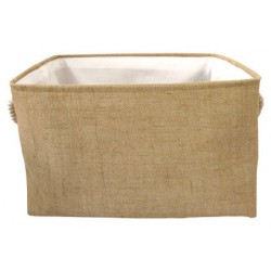 CESTELLO COTONE NATURAL C/MANIGLIE 47x35x32cm COT02490