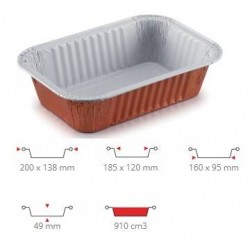 TEGLIA ALLUMINIO BIANCO/RAME 3PORZ. ALTA 100PZ R45G CONTITAL