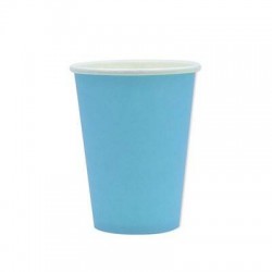 BICCHIERI 200cc ECOLOR BIODEGRADABILI CELESTE 25pz