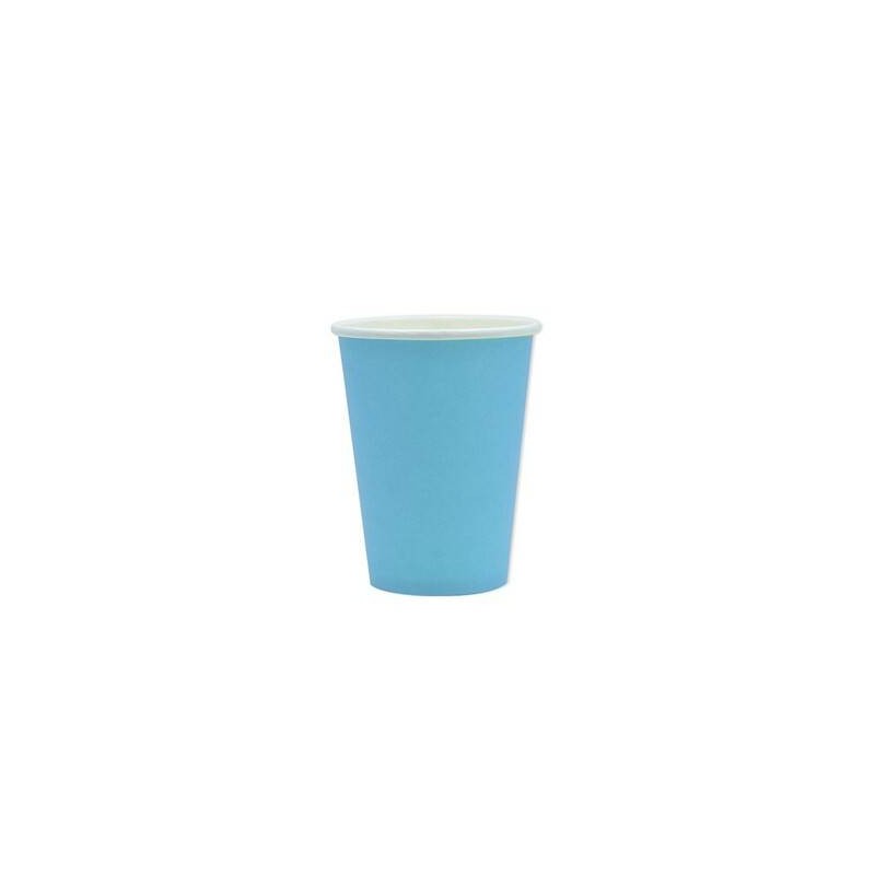BICCHIERI 200cc ECOLOR BIODEGRADABILI CELESTE 25pz