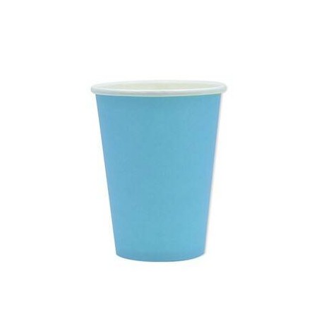 BICCHIERI 200cc ECOLOR BIODEGRADABILI CELESTE 25pz