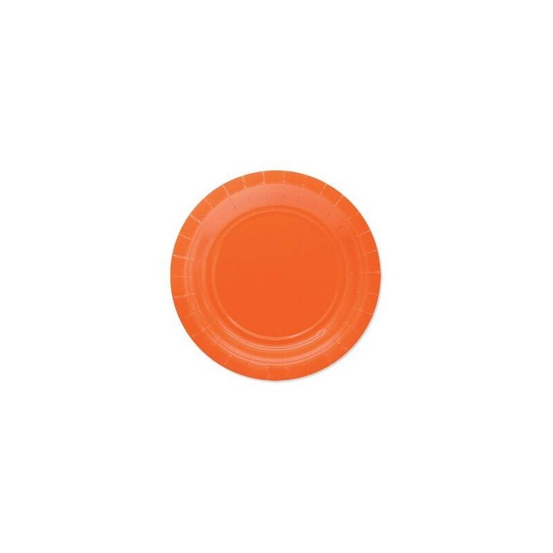 PIATTI DESSERT ECOLOR BIODEGRADABILI 18cm ARANCIO 25pz