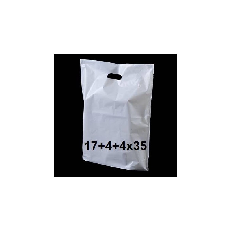 SHOPPER FAGIOLO 17+4+4x35cm 1KG BIANCO