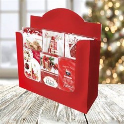 BIGLIETTO+BUSTA NATALE MONDO ROSSO 11,5x17cm ASS.TI