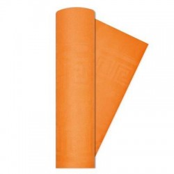 TOVAGLIA ROTOLO 1,20x5mt DAMASCATA ARANCIO BIG PARTY