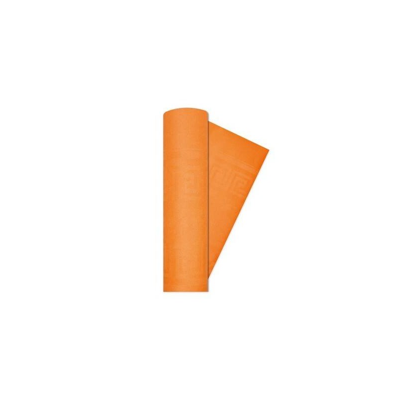 TOVAGLIA ROTOLO 1,20x5mt DAMASCATA ARANCIO BIG PARTY