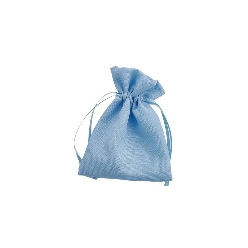 SACCHETTO COTTON 9x12cm CELESTE 12pz
